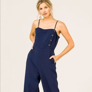 NWT Navy Jumpsuit